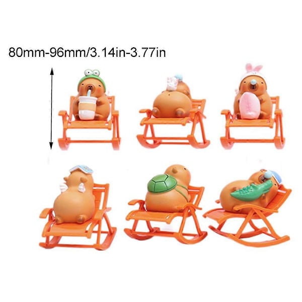 Capybara Skrivebordsdekoration Capybara Figur Gyngestolsindretning Simulation Capybara Gyngestol M