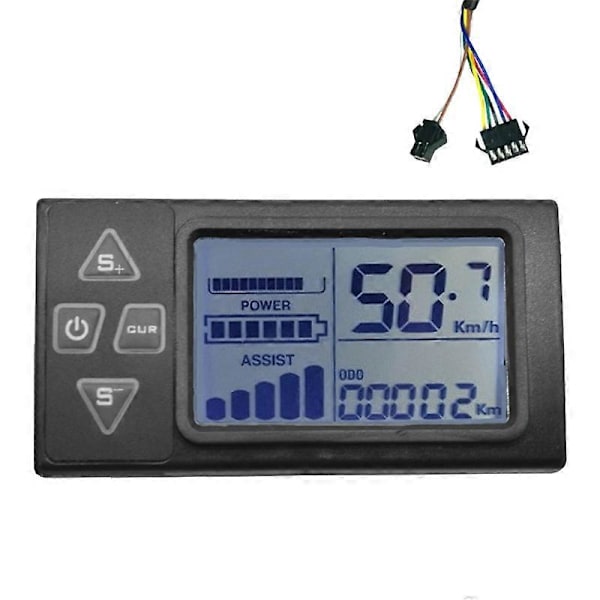 24V 36V 48V 60V S861 LCD Ebike Display Instrumentpanel Mätare för Elektrisk Cykel BLDC Kontroller Kontrollpanel