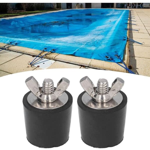 Gummipropper til 2 stk., Vinterklargøring af pool gummipropper, Konisk prop, Pooltilbehør, 25mm
