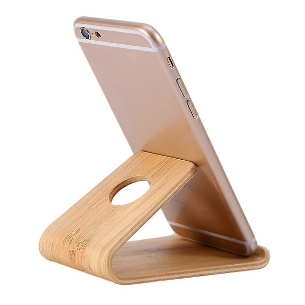 Universellt Mobiltelefonställ i Trä Bambu för iPhone för Samsung för Xiaomi Huawei 2018