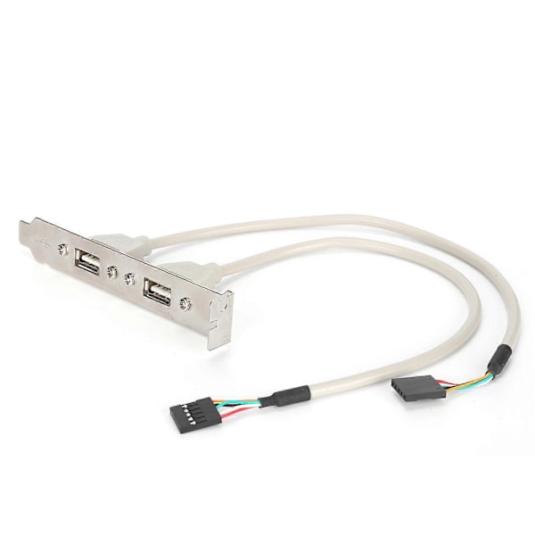 Frontpaneludvidelse 2 porte USB 2.0 Plug and Play med slotpladebeslag panelkabeladapter