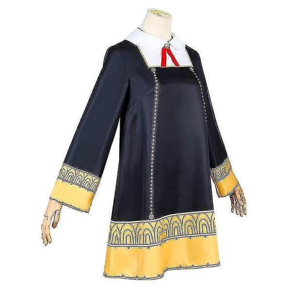 Snabb leverans Anime Spy X Family Anya Forger Cosplay Set Halloween Carnival Party Kostym för vuxna barn Without wig Kids 110cm