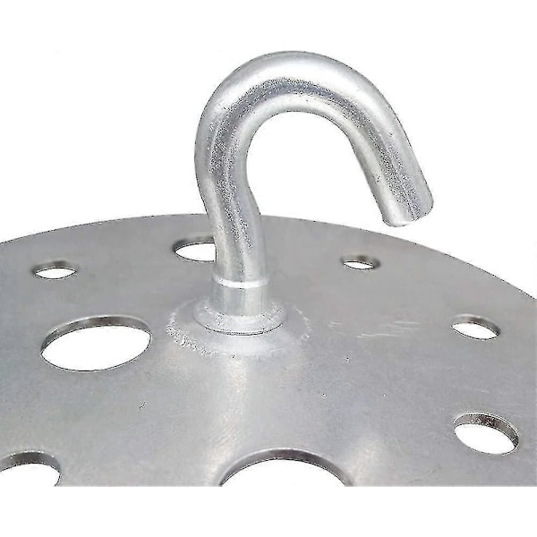 Metall Rund Bas Takkrok 90mm Heavy Duty Kandelaberkrok Montering, 2 Stycken