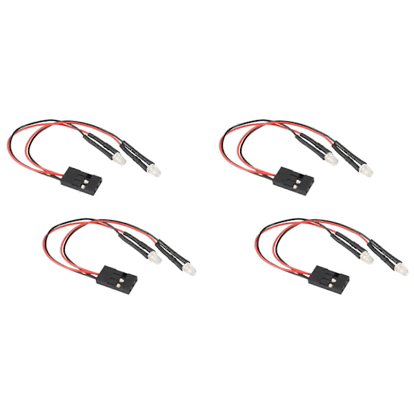 4 kpl 2 LED-valoa Ajovalot 1/24 RC-tela-autolle Axial SCX24 90081 AXI00001 AXI00002 Päivitys Pa