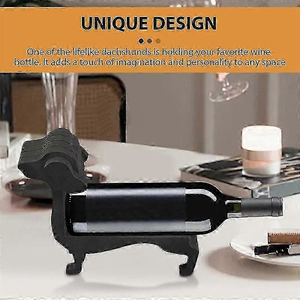 Dachshund Vinflaskeholder Dachshund Hund Vinflaskeholder Vinflaskeholder Dekorativ Kjøkkenvinorganisator