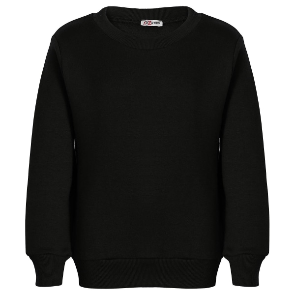 Barn Unisex Sweatshirt Set för enkel träningsoverall Black 3-4 Years