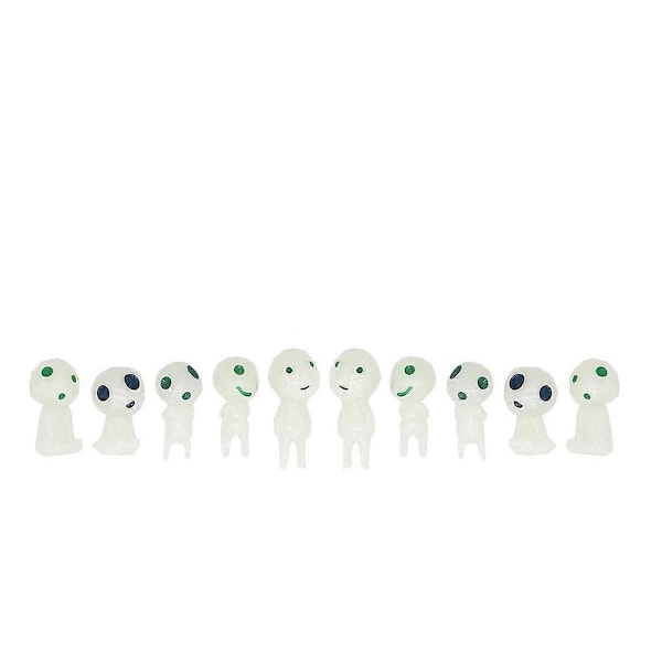 10 st Fairy Garden Gnome Utomhus Miniatyr Självlysande Trädgårdsspöke Dekor för Utomhusbruk Lysande i Mörkret