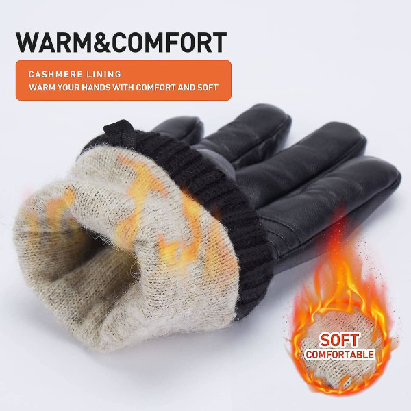 Vinter äkta fårskinnshandskar för män, thermal kashmirfoder Sl Style3 S
