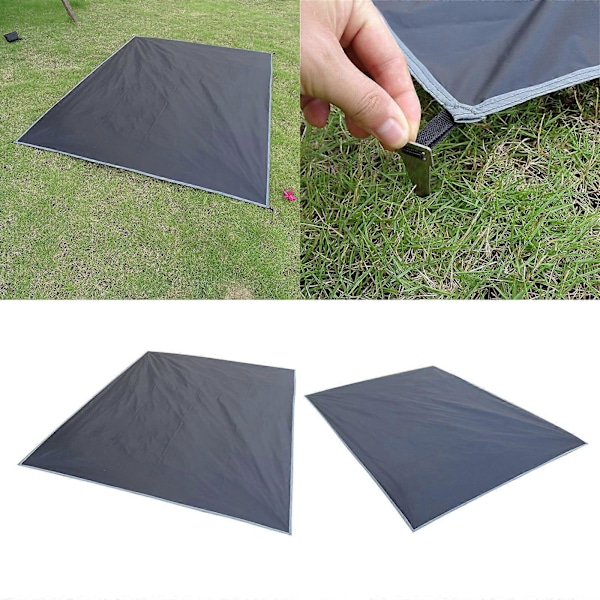 Picnic Tæppe Lomme Vandtæt Sandtæt Underlag med Pløk Letvægts Foldbar Strandmåtte til Udendørs Brug, Camping 210x240cm