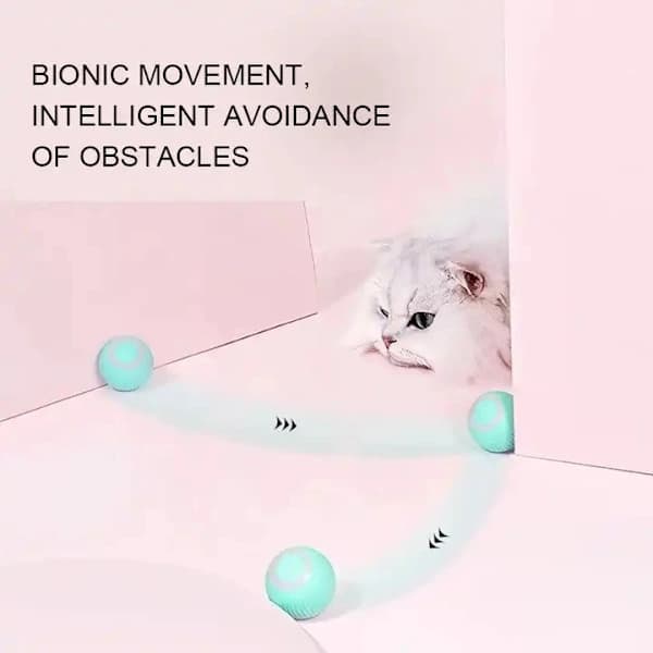 Kattelegetøj - Pink Katte-Specifik Bevægelig Bold/Bolt