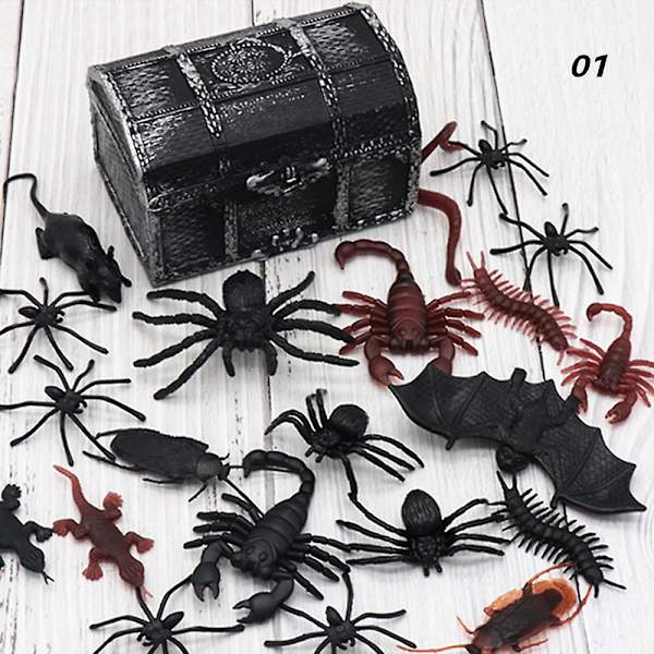 Spider Prank Toy Skrämsellåda Skattkista Skämtleksaker Halloween style 3