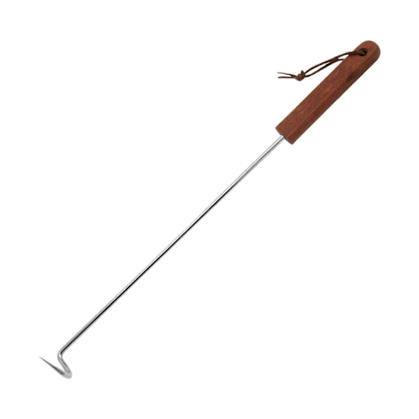 Pigtail Flipper Hook i rostfritt stål, grilltillbehör, matvändningsverktyg