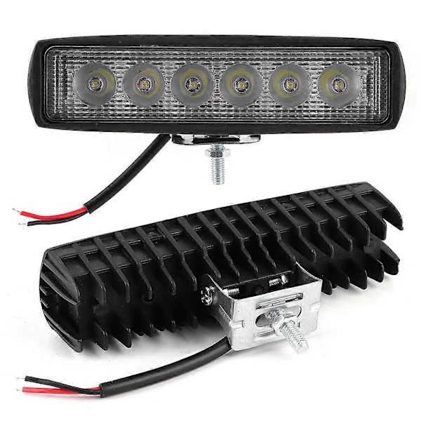 7in 18W 6LED 6000K Hvit Arbeidslys IP67 Ultra Slim Lampe Bar Stripe for Offroad Skip Bil
