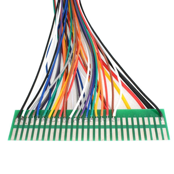 28Pin Jamma Forlængerkabel Arkadespilmaskine Jamma Ledningsnet Stik Guldfinger kompatibel Arkade Gam-B8