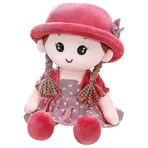 Baby Flicka Trasdocka Mjukt Gosedjur Plyschdocka Leksak Söt Prinsessdocka Trasdocka Leksak Barnrum Dekoration