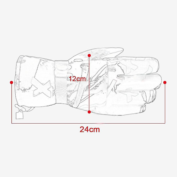 Skidläderhandskar för män vinterpekskärm plus sammetstjocka körmotorcykelhandskar Gray Shape2