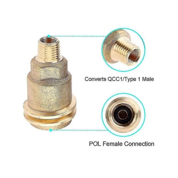 Qcc1 Propanadapter Gasregulatorventilanslutning 5042 Hane Qcc1 Mutter Propangasanslutning Slangadapter
