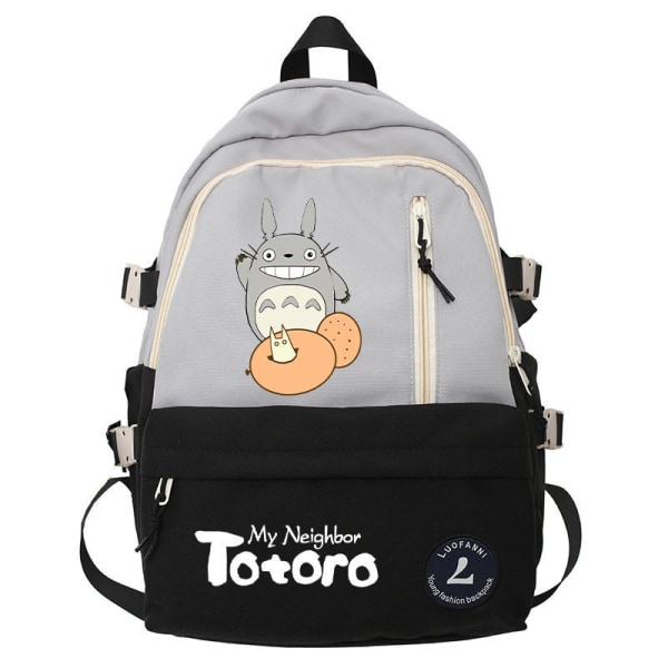 Ghibli Totoro Pojkar Flickor Skolböcker Väskor för tonårsflickor Kawaii College Student Bokväska Ryggsäck Kvinnor Laptop Ryggsäck style 16