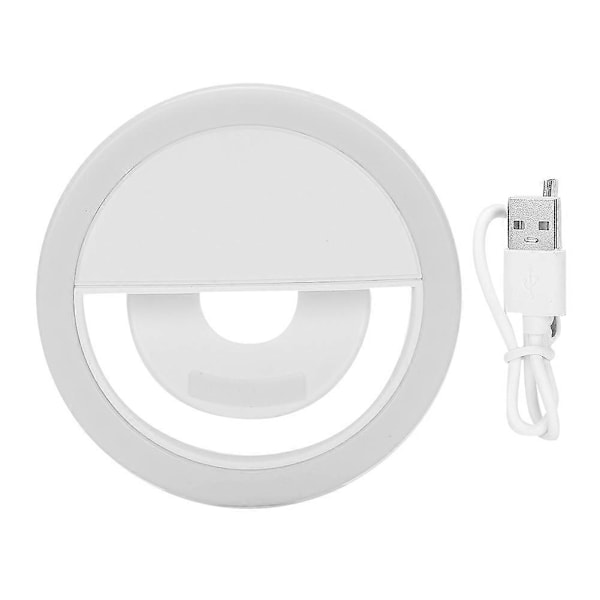 Mobiltelefon Udfyldningslys Dæmpbar LED Cirkellampe USB Genopladelig Live Streaming Lys