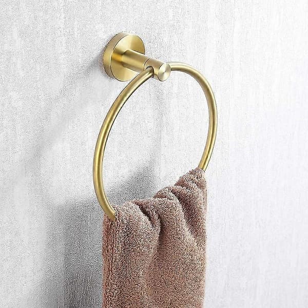 Rustfri Håndklædering i Rustfrit Stål, Elegant Cirkeldesign med Skjult Montering for et Pænt Hjemmemiljø