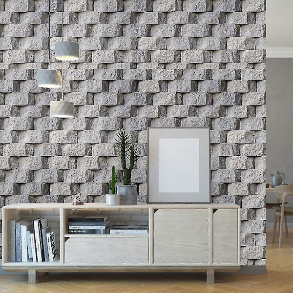 3D Tiili Kivi Rustiikkinen Itsekiinnittyvä Seinätarra Kodin Sisustus 45x100cm