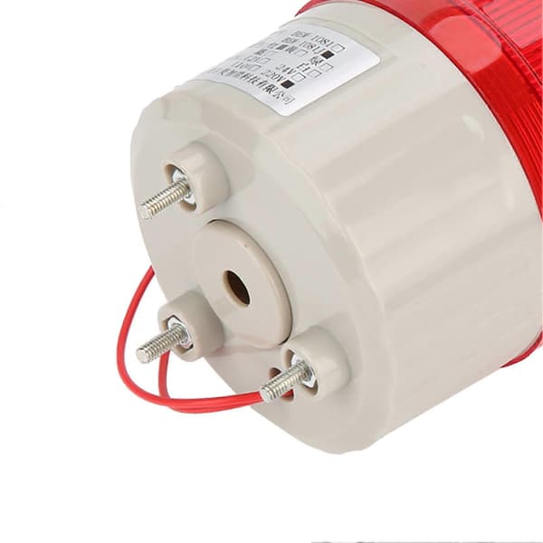 220V Røde LED Advarselslamper Akusto-optisk Alarmsystem Roterende Lys Nød LED Strobe