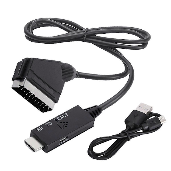 Adapterikaapeli Alhainen Virrankulutus USB-virtajohdolla - Yhteensopiva Scart Audio Video -adapterin kanssa Plug and Play -B15