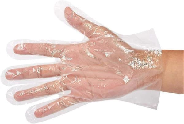 500 miljøvenlige klare plastik engangs tynde handsker
