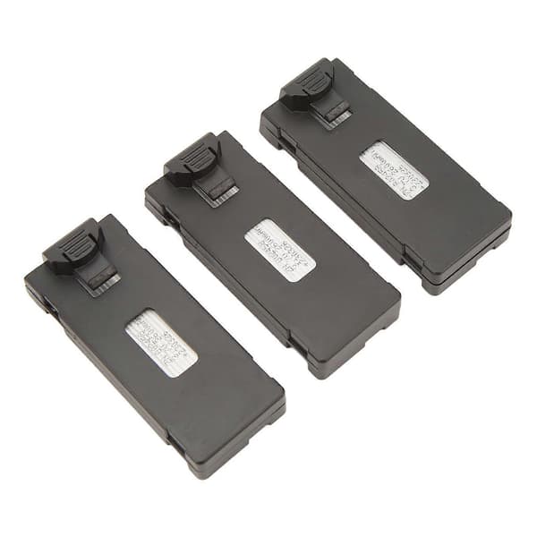 3 stk. RC Fly Litium Batteri Kit Lett Ladekabel Sett for E88 E88Pro LS E525 E525Pro 3.7v 2600mah