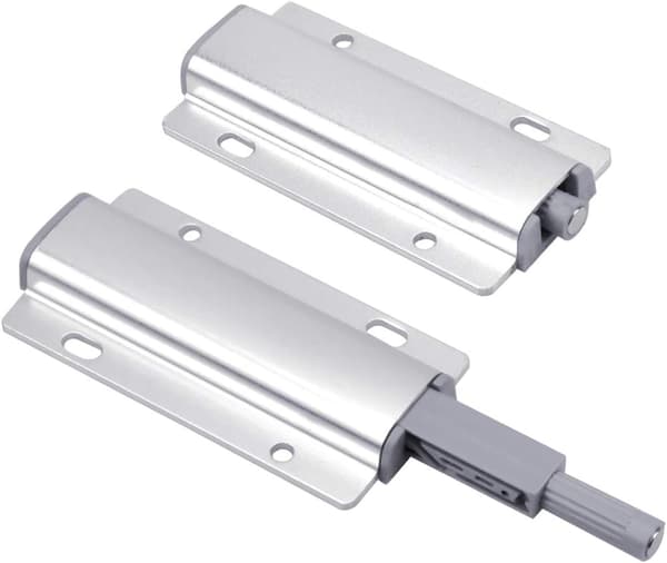 Tryck för att öppna dörrlås 2-pack skåp magnetiskt trycklås