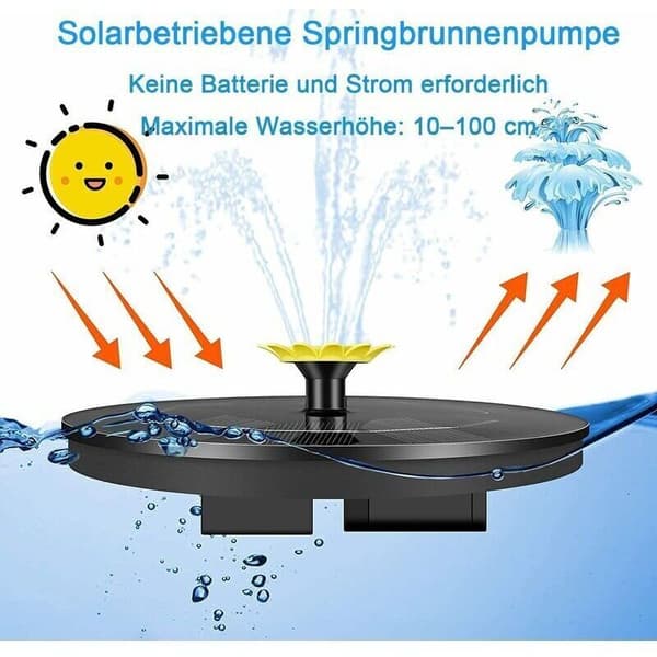 Solar havedamspumpe til solfontæne med 9 effekter. Solfontæne til haven flydende solfontænepumpe