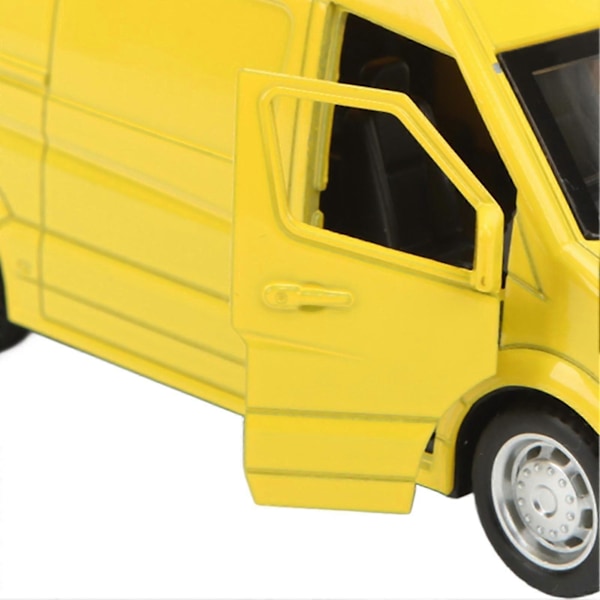 1:32 Diecast Bil Leksak Modell Dörr Öppnas Dra Tillbaka Ljus Ljud Legering Gjutning Display Fordonsmodell Gul