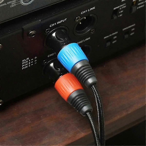 Type C til Dobbel XLR Hann Aux Lydkabel USB C til Dobbel XLR Kabel