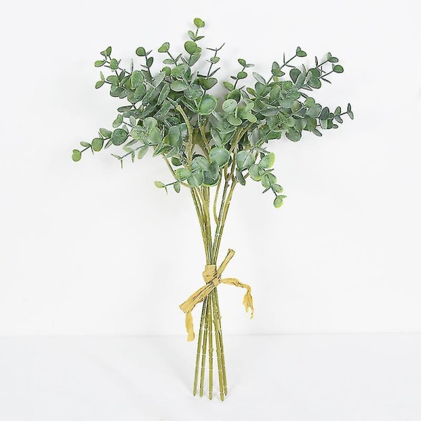 5 st/bukett Eukalyptusblad Konstgjorda växter Blommor Gör-det-själv-krans Hemträdgård T C4