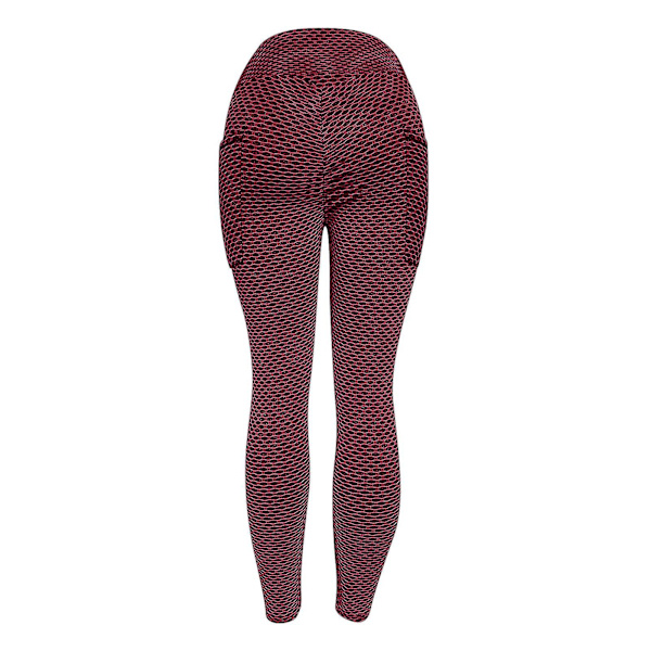 Tflycq Womens Stretch Yoga Leggings Fitness Löpgym Sport Full Längd Active Pants Red S