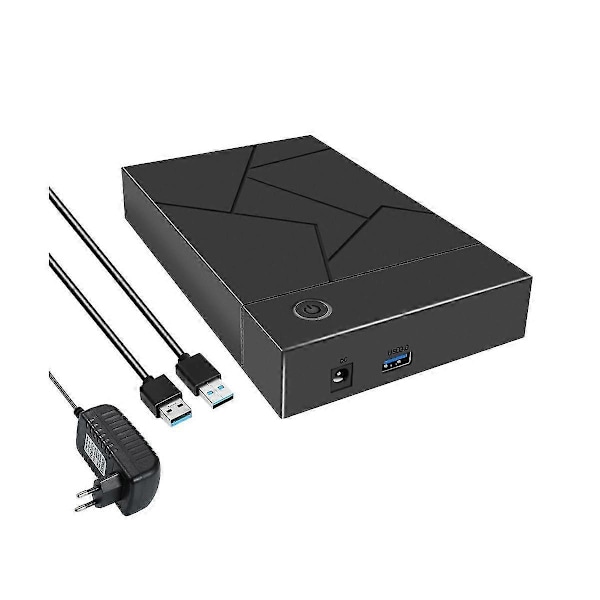 3,5 tommers HDD Kabinett USB 3.0 til SATA Harddisk Kasse SSD Kabinett Ekstern Solid State Harddisk-B15