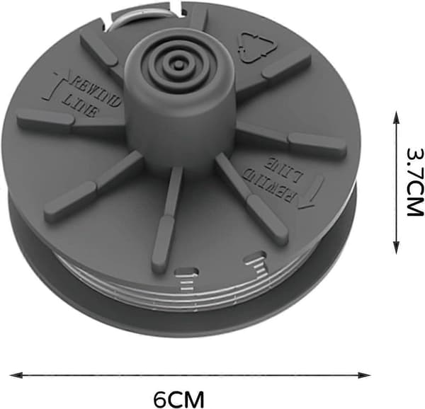 Pakke med 2 erstatningsspoler for gresstrimmere, 3m linespoler kompatible med flere gresstrimmermodeller