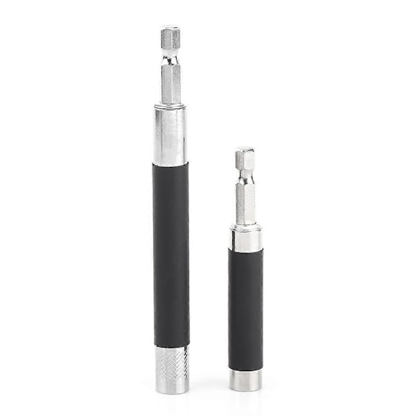 2 stk. Udtrækkelig sekskantet skaft topnøgle magnetisk 1/4 tomme elektrisk skruetrækker bitsholder adapter