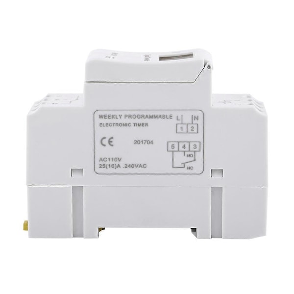 LCD Display Ugentlig Programmerbar Elektronisk Relæ Timer 16 ON og OFF Timer (AC110V)