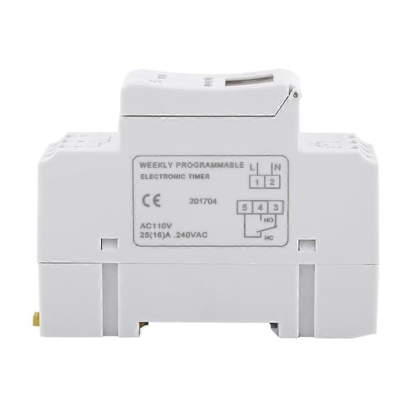 LCD Display Veckovis Programmerbar Elektronisk Relä Tid 16 PÅ och AV Timer (AC110V)