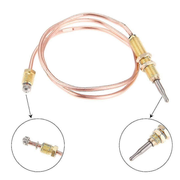 24\" Gass Termoelement Kit, M8x1 Gjenge Universal Termoelement Temperatur Sensor Termoelement Flammesvikt Sikkerhetsanordning-jie