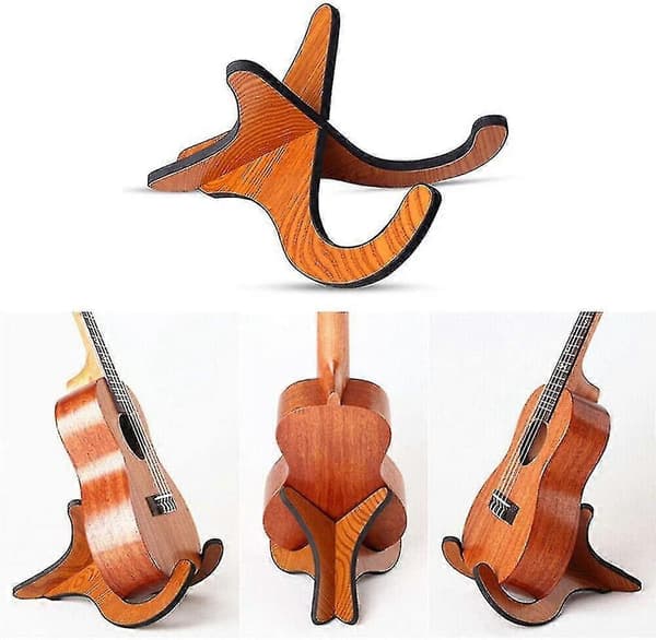 Træ Ukulele Stativ Foldbar Holder Til Mandolin Violin Guitar Banjo