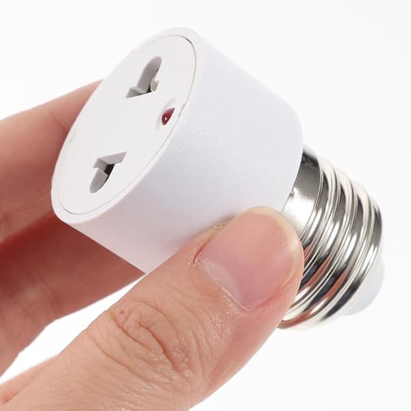 E27 til stikkontaktadapter - 2 stk.