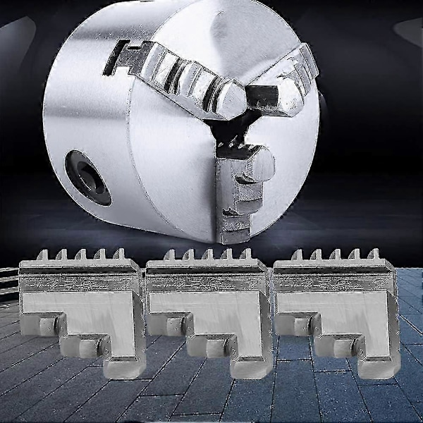 Svarvchuck, 3 delar/par K11-80 Intern backchuck Självcentrerande metall svarvchuck För maskinutökning