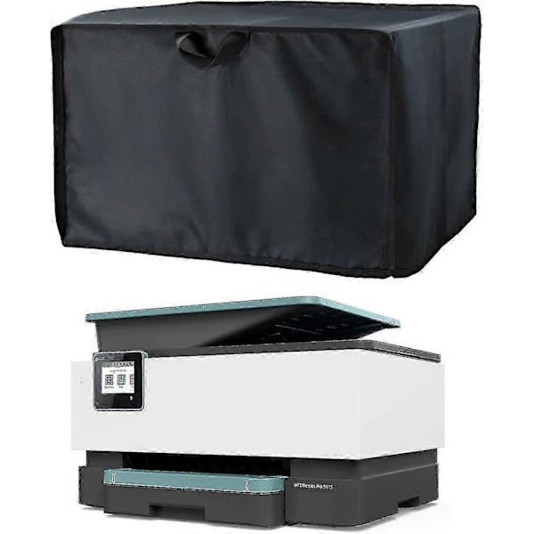 Støvdeksel for skriver for HP/Epson/Canon/Brother trådløse skrivere, 45*40*25cm universelt beskyttelsesdeksel for skrivere, 600D vanntett svart skriverdeksel