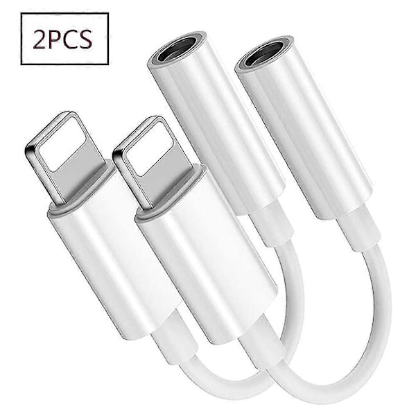 Kuulokeadapteri Lisäadapteri 3,5 mm Audio- ja lataussovitin Lisäaudiokaapeli iPhone 7:lle, valkoinen