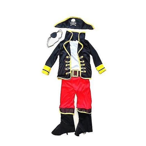 Carnival Pirate Kostym Cosplay Barn Pojkar Flickor Halloween Födelsedagsfest Klädset 110-120cm