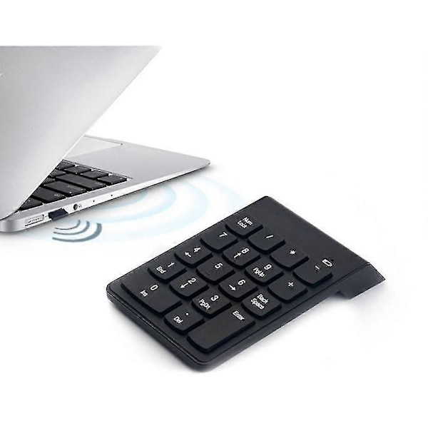 Trådløse numeriske tastaturer, numerisk tastatur med talltaster, bærbar 2,4 GHz finansregnskapstalltastaturutvidelser 10 taster for bærbar PC, stasjonær PC, notat