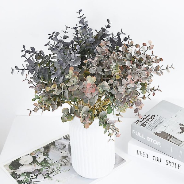 5 st/bukett Eukalyptusblad Konstgjorda växter Blommor Gör-det-själv-krans Hemträdgård T C3