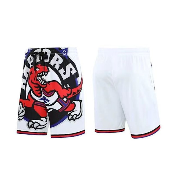Basketshorts för män Lösa Quick Dry Beach Shorts white 2XL